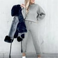 thumbnail image 2 of Meichang Women's 2 Piece Outfits Women Sweatsuit Long Sleeve Mock Neck Sweatshirt and Jogging Pant Set Fall Winter Clothes Tracksuit for Women, 2 of 6