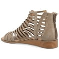 thumbnail image 6 of Journee Womens Delilah Gladiator Sliver Wedge Sandals, Widths Available, 6 of 10