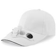 thumbnail image 1 of Men Women Travel Solar Hiking Sport Cap Sun Hat Fan Cooling Baseball Hat Novelty WHITE, 1 of 8