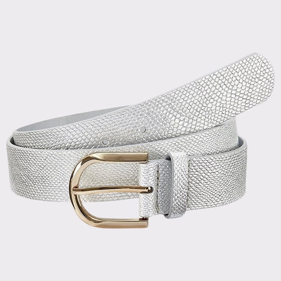 LASCANA Women's Metallic Faux Leather Belt