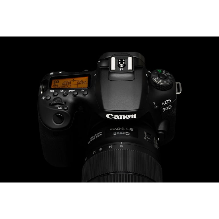 Canon EOS 90D - Digital camera - SLR - 32.5 MP - 4K / 30 fps - 7.5x optical zoom EF-S 18-135mm IS USM lens - Wi-Fi, Bluetooth Canon EOS 90D - Digital camera - SLR - 32.5 MP - 4K / 30 fps - 7.5x optical zoom EF-S 18-135mm IS USM lens - Wi-Fi, Bluetooth