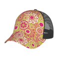 thumbnail image 7 of Picia Yellow Flowers Pattern Trucker Hat,Baseball Cap,Sun Protection Cap,Stylish Headwear,Leisure Cap,Outdoor Sports Cap, 7 of 7