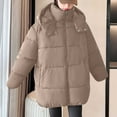 thumbnail image 2 of BangWanChi Womens Fall Jackets Plus Size Long Sleeved Solid Color Hooded Jacket, 2 of 5