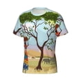 thumbnail image 3 of Yiaed African Women Print Mens Short Sleeve Tight Fit T-Shirt, Crewneck Casual Tee-X-Large, 3 of 5