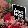 thumbnail image 3 of 3drose, Soccer Mom with a Soccerball. White Lettering on Black Background., 1 Greeting Card with Envelope, 3 of 6