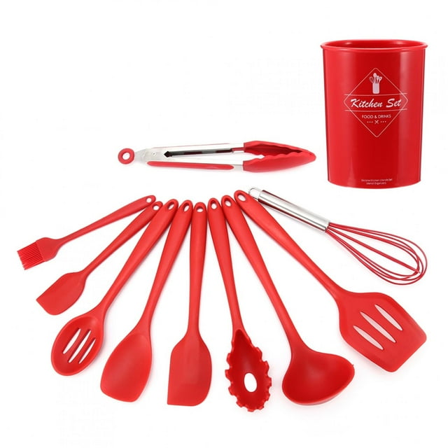 Cooking Utensils Set,11PCS Silicone Kitchenware Nonstick Silicone Spoon Spatula Silicone Kitchen Utensil Luxury Finish