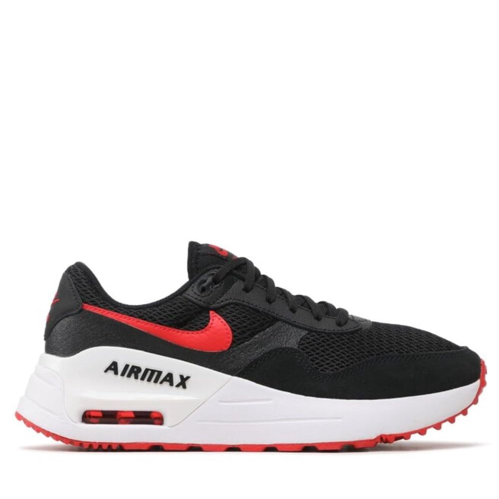 NIKE Men's Sneaker, Black University Red White, 10.5