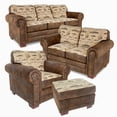 thumbnail image 2 of American Furniture Classics Angler's Cove 4-piece Microfiber Sofa Set in Brown, 2 of 10