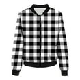 thumbnail image 4 of Lindreshi Fall Jackets for Women Quilted Women's Casual Temperament Fashion Stand Collar with Pocket Zipper Jacket Printed Long Sleeve Casual Jacket, 4 of 4