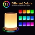 thumbnail image 4 of Lámpara de mesa táctil, 13 colores  y 5 niveles de brillo, lámpara de escritorio recargable por USB, lámpara de noche regulable con  remoto y cambio de color RGB, lámpara portátil para, 4 of 8