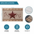 thumbnail image 6 of Texas Star Vintage Placemats Set of 12, Brown Checkered Berry Farmhouse Placemats for Dining Table, Place Mats for Kitchen Tabletop, Waterproof Wipeable Dining Table Mats Set, 6 of 9