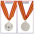 thumbnail image 4 of Unique Bargains 2 Inch Olympic Style Silver Award Medals 2nd Prize with Neck Ribbon, 12 Pieces, 4 of 6