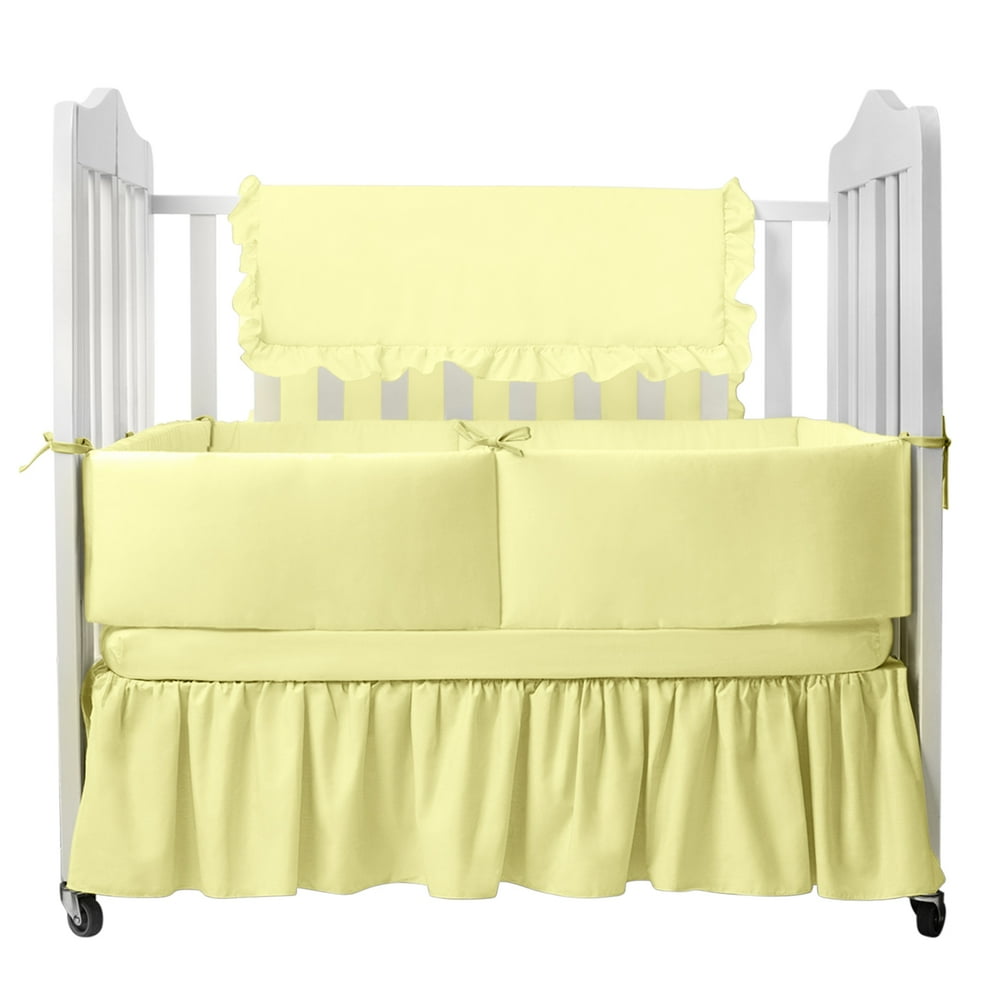 Solid Color Portable Crib Bedding