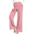 thumbnail image 2 of Kilaqueen Womens Dress Pants Business Casual Pull On Wide Leg Office Work Slacks High Waisted Front Seam Stretchy Dressy Trousers, 2 of 9