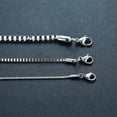 thumbnail image 5 of 10pcs 1 2 3MM Box Chain Link Men Necklace Charm Choker Stainless Steel 18-24inch, 5 of 9