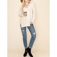 thumbnail image 2 of Doublju Women's Long Sleeve V-Neck Loose Fit Knit Sweater with Plus Size, 2 of 4