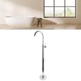 thumbnail image 1 of Robinet de Baignoire Autoportant, Mitigeur de Douche Résistant à la Corrosion Style Élégant Stable en Acier Inoxydable pour la Maison Rétro,Noir,Placage Électrolytique,Or,Or Brossé, 1 of 7