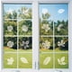 thumbnail image 1 of Adhesivos para ventanas anticolisión de gran tamaño, pegatinas con formas de hojas variadas, calcomanía transparente para ventana de alerta de pájaro, previene golpes de personas y pájaros en el, 1 of 6