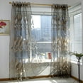 thumbnail image 6 of Bouanq Embroidered White Sheer Curtains for Living Room Voile Embroidery Birds and Leaf Window Curtain for Bedroom Drapes 200cm x 100cm Rod Pocket 1 Panel, 6 of 7