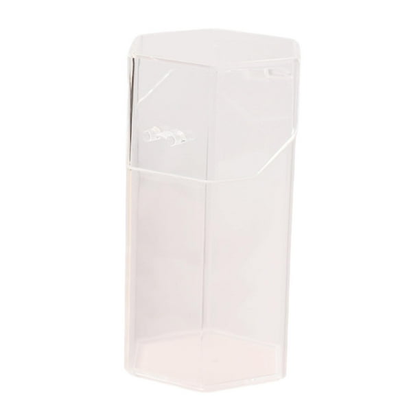 Organizador de maquillaje acrílico y porta brochas con tapa, organizador de maquillaje, cosméticos Hexágono