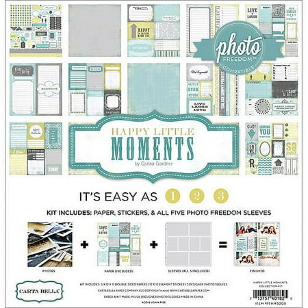 Echo Park Paper Photo Freedom Happy Little Moments Collection Kit 12"X12"-