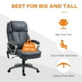 thumbnail image 4 of Vinsetto Big and Tall Executive Office Chair with Vibration Massage, Gray, 4 of 9