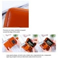 thumbnail image 5 of Simple Design Leather Wallet Foldable Money Change Storage Purse Party Credit Debit Card Holder Zipper Closure Bag Black, 5 of 11