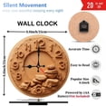 thumbnail image 3 of Stone Texture Wall Clock Modern Home Decor 10-Inch Silent Wooden Wall Clock, Battery Operated (AA Batteries Not Included), Artistic Home Decor, 3 of 7