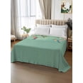 thumbnail image 2 of Spring Bird Flowers King Size Flat Sheet, Wrinkleproof & Fadeproof Cooling Flat Bed Sheet Only, Farmhouse Watercolor Botanical Plant Breathable Soft Bedding Top Sheets 105 x 98 Inches, 2 of 8