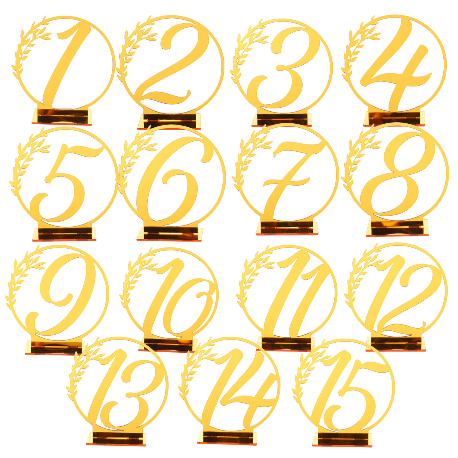 15pcs Table Signs Number Display Stand wedding Restaurant Centerpieces Decor