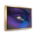 thumbnail image 3 of Designart 'Woman Eye With Dry Paint Dust Pigment On Face' Modern Framed Canvas Wall Art Print, 3 of 5