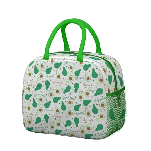 Reusable Avocado Lnsulated Lunch Bag for Women & Men-Leakproof Water-Resistant Cooler Tote,Large Capacity(10.6x8.7x6.3in)for Work,Office,Travel,Picnic,Beach.
