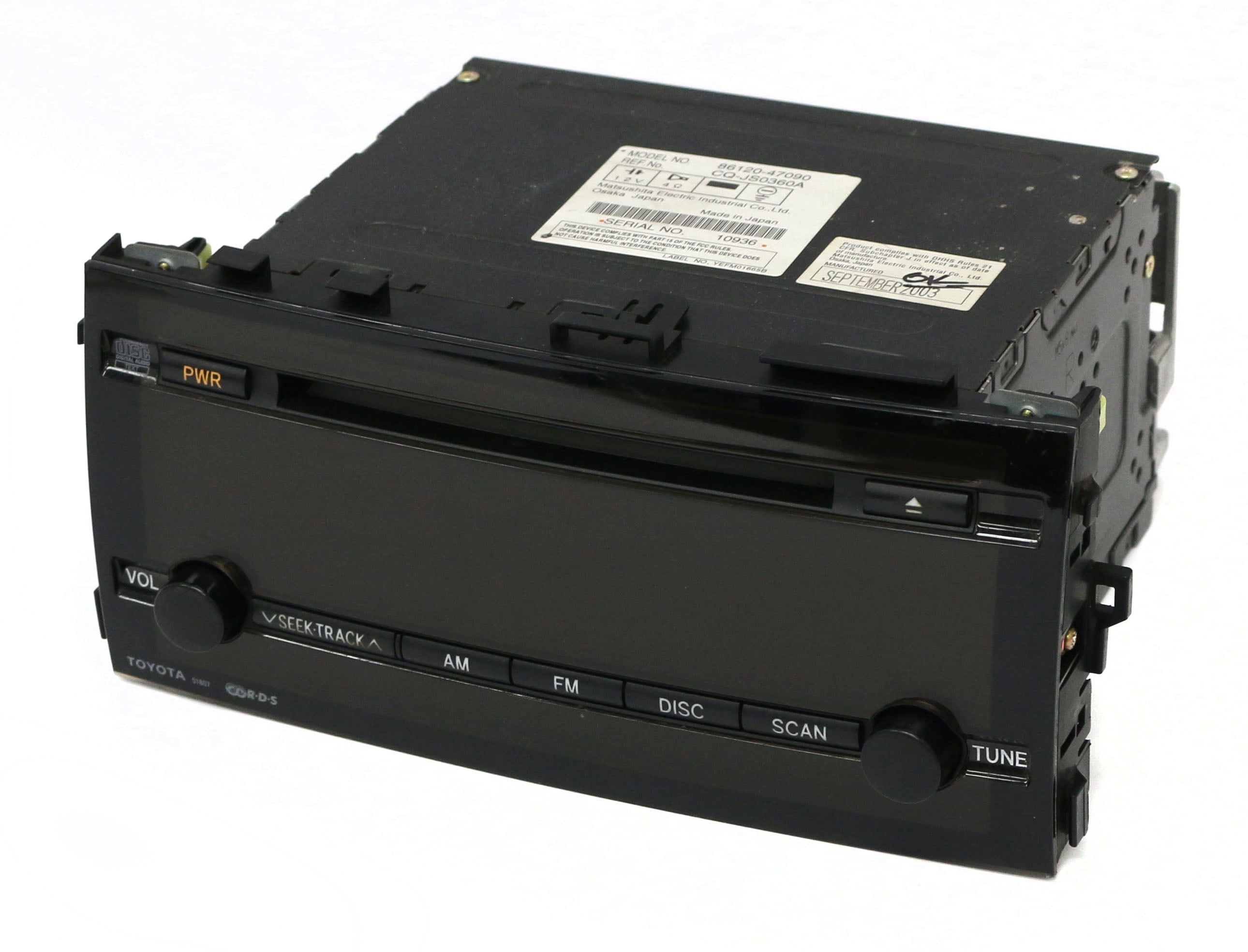 Restored 2004-2006 Toyota Prius Radio AM FM w CD 86120-47090 Face Code 51807 (Refurbished)