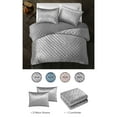 thumbnail image 3 of Grace Living Nataleigh Velvet 3pc King/California King Comforter Set, Silver, 3 of 6