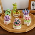 thumbnail image 3 of Bouquet Moc Block Flower Succulents Bonsai Potted Building Blocks Romantic Kit Assembly Bricks Toys For Kids Girl Christmas Gift, 3 of 4