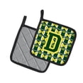 thumbnail image 2 of Carolines Treasures CJ1075-DPTHD Letter D Football Green and Yellow Pair of Pot Holders, 7.5HX7.5W, multicolor, 2 of 2