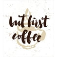 thumbnail image 3 of But First Coffee Duvet Cover Set, Hand Written Saying and Grunge Simple Design Mug Splashes, Decorative 3 Piece Bedding Set with 2 Pillow Shams, Calking Size, White Beige, by Ambesonne, 3 of 3