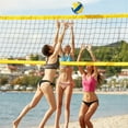 thumbnail image 5 of HUJHKIO Heavy Duty Volleyball Net Outdoor with Anti-Sag System, Adjustable Poles, Professional Volleyball Nets Set for Backyard and Beach, Volleyball and Carrying Bag, Yellow, 5 of 9