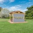 thumbnail image 4 of COVERS&ALL Outdoor Clear Panel Curtain, 18 Oz Tarp Tuff Waterproof & UV Resistant Material with Rustproof Grommets, Multi-Purpose Ideal for Outdoors/Indoors (9' H x 8' W Feet, Gray), 4 of 8