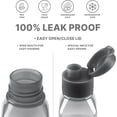 thumbnail image 2 of Milton Bulk Water Bottles Set of 4, 10 & 17 oz Leakproof Reusable Bottles, Black/Blue, 2 of 8