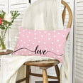 thumbnail image 4 of Valentines Day Pillow Covers 12X20 Love Hearts Decorative Throw Pillows Decoration Holiday Party Pink Cushion Case for Couch Sofa, 4 of 6