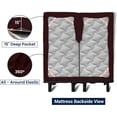 thumbnail image 5 of SGI Bedding 39" King Split Top Flex Head sheet 100% Egyptian Cotton Sheet Set - 600 Thread Count Flex Top Sheet for Adjustable Bed 4 Piece Sheet Set 15" Deep for Sleep Number bed - Chocolate, 5 of 7