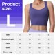 thumbnail image 2 of Ropa interior deportiva para mujer Chaleco de entrenamiento con almohadilla cruzada en la espalda Top desnudo de soporte medio para mujer - Púrpura, 2 of 6
