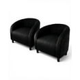 thumbnail image 1 of Garvee Ensemble de 2 Fauteuils d'Appoint, Fauteuil Tonneau, Fauteuil Club Moderne avec Siège Rembourré et Pattes Robustes, Noir, 1 of 7