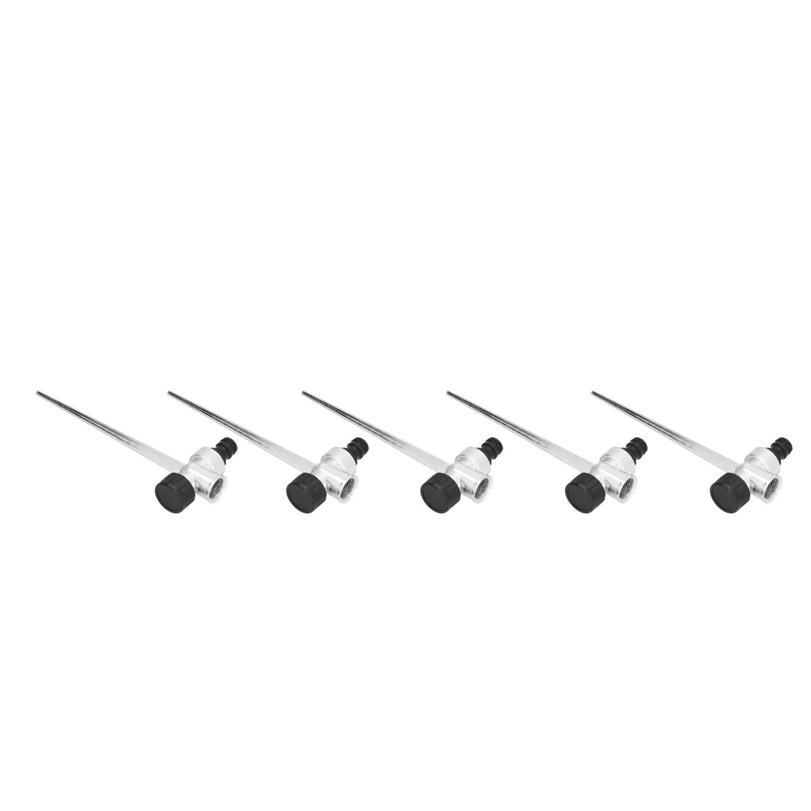 Yajisi Lawn Sprinkler Spike Base 5-Pack, 1/2 Inch Female Thread Metal Connector for Garden Yard Grass Irrigation, Durable Watering Tool (7.7 inches / 19.5 cm)