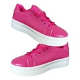 thumbnail image 5 of Lilgiuy Women's Slip On Shoes Comfort Fashion Comfortable For Walking Sneakers Lace Up Shoes Hot Pink Clearance under 5$, 5 of 6