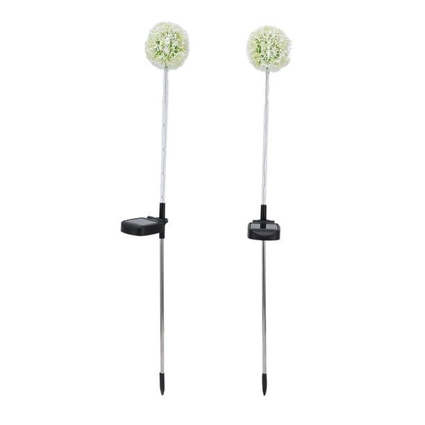 Lámpara De Césped, 6 LED, Luz Solar Resistente A La Intemperie, Luz De Diente De León, Hermosa Luz Suave, 2 Juegos Para Jardín, Patio, Balcón