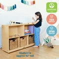 thumbnail image 4 of ECR4Kids 5-Compartment Mobile Storage Cabinet, Preschool, Classroom Furniture, Natural, 4 of 9