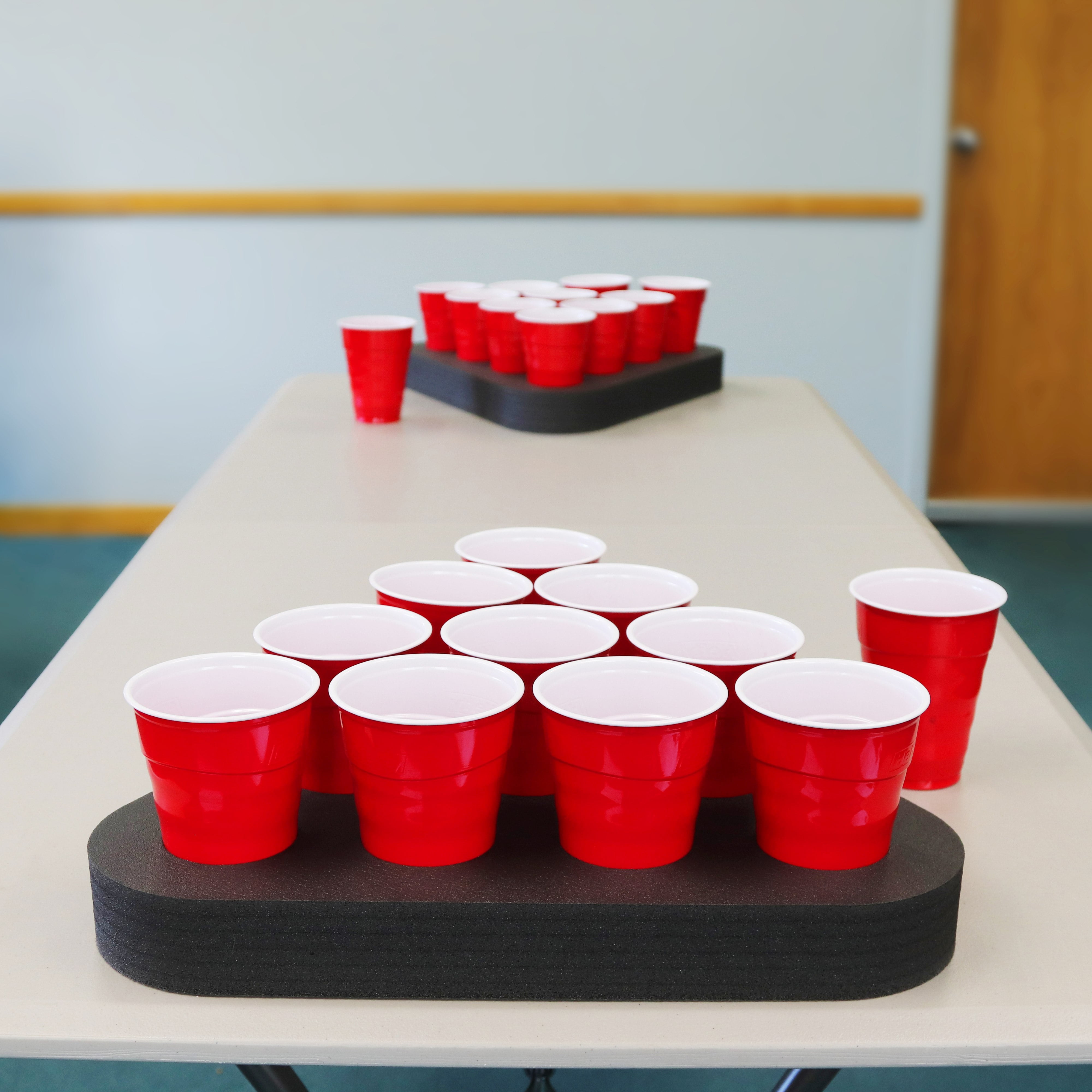 Polar Whale 2pc Portable Beer Pong Table Top Party Game Rack for