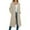 #Khaki, variant on DPTALR Women's Classic Soft Fabric Longline Hooded Cardigan with Side Pockets and Open Front,Khaki,Size XL